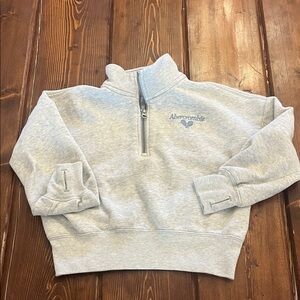 Abercrombie Kids Gray Half-Zip Jacket
